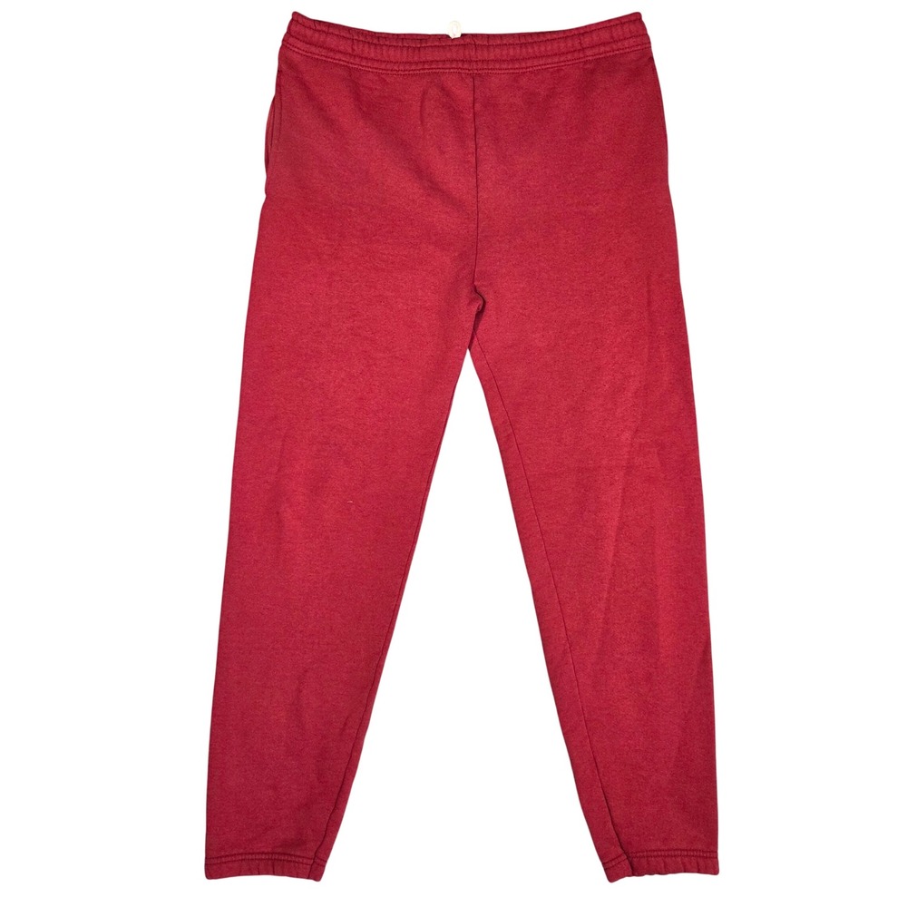 Vintage BVD Mens Red Fleece Sweatpants Joggers Size M 90s USA Fabric Tapered